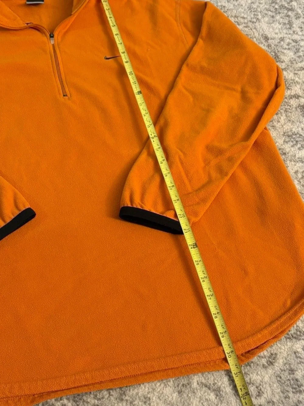Orange Nike Therma-Fit Fleece Quarter Zip Shirt Size XL